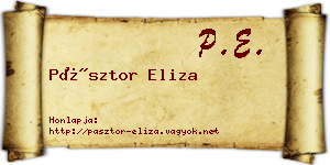 Pásztor Eliza névjegykártya